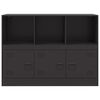 vidaXL Sideboard Schwarz 99x39x73 cm Stahl