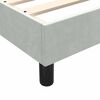 vidaXL Boxspringbett mit Matratze & LED Hellgrau 140x210 cm Samt