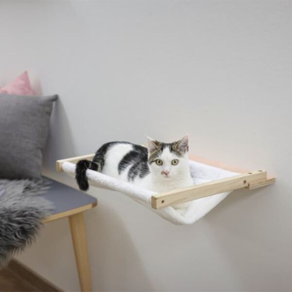 Kerbl Wandh&auml;ngematte f&uuml;r Katzen Dolomit 45 x 40 cm Wei&szlig; 81504