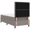 vidaXL Boxspringbett mit Matratze mit LED Taupe 80 x 200 cm Stoff