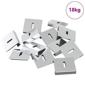 vidaXL Spiegel Halterungsbracket 340 Nickel 35 x 30 x 8,3 mm Stahl