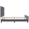 vidaXL Boxspringbett mit Kopfteil Dunkelgrau 180 x 200 cm Samt