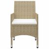 vidaXL 7-tlg. Garten-Essgruppe Beige