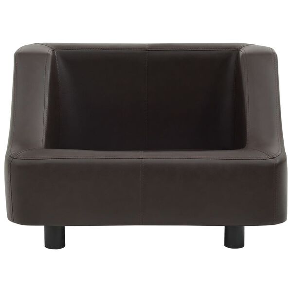 vidaXL Hundesofa Braun 67x52x40 cm Kunstleder