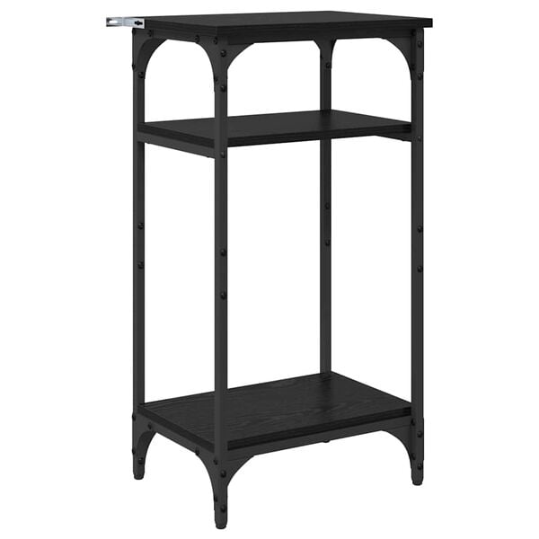 vidaXL Beistelltisch mit Regal Schwarz Eichen-Optik 40 x 30 x 75 cm