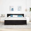 vidaXL Boxspringbett mit Matratze Schwarz 180 x 200 cm Samt