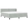 vidaXL Boxspringbett mit Matratze Hellgrau 180 x 200 cm Samt