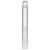 vidaXL Gabionen mit Hochbogen 10Stk. 400x30x220/240cm Verzinktes Eisen