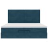 vidaXL Ottoman-Bett mit Matratzen & LED Dunkelblau 200x200 cm Samt