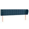 vidaXL Kopfteil mit Ohren Dunkelblau 183x23x78/88 cm Samt