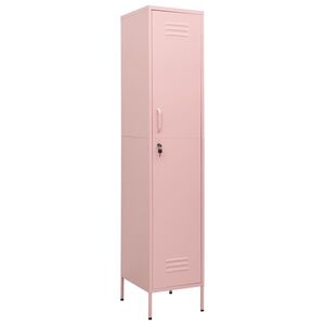 vidaXL Schlie&szlig;fachschrank Rosa 35x46x180 cm Stahl