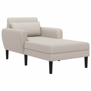 vidaXL Chaiselongue Hafer Struktur-Samt