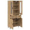 vidaXL Highboard mit Schubladen 2 pcs Artisan-Eiche Holzwerkstoff