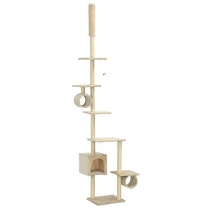 vidaXL Katzen-Kratzbaum mit Sisal-Kratzs&auml;ulen 260 cm Beige