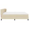 vidaXL Boxspringbett mit Matratze Creme 200 x 200 cm Stoff