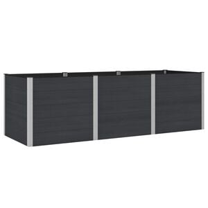 vidaXL Hochbeet Schwarz 300 x 100 x 91 cm