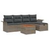 vidaXL Gartensofa-set 6 stk. Grau Poly-Rattan