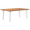 vidaXL Esstisch mit Baumkante 180x120x74 cm Massivholz Eiche Rechteckig