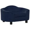 vidaXL Hundesofa Blau 67x47x36 cm Pl&uuml;sch
