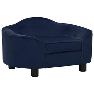 vidaXL Hundesofa Blau 67x47x36 cm Pl&uuml;sch