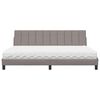 vidaXL Bett mit Matratze "Hanko" Taupe 200x200 cm Stoff