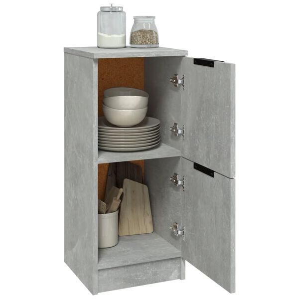 vidaXL Sideboards 2 Stk. Betongrau 30x30x70 cm Holzwerkstoff
