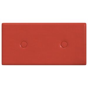 vidaXL Wandkopfteilen 12 pcs Rot 30 x 15 cm Kunstleder