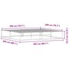 vidaXL Bettgestell ohne Matratze Wei&szlig; 200x200 cm Metall