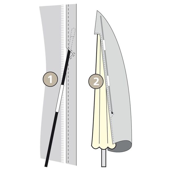 Eurotrail Sonnenschirmh&uuml;lle 240x45 cm Grau