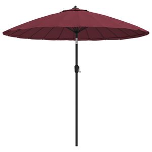 vidaXL Sonnenschirm mit Aluminium-Mast 250 cm Bordeauxrot