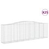 vidaXL Gabionen mit Hochbogen 25 Stk 400x50x120/140cm Verzinktes Eisen