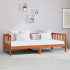 vidaXL Tag-Bett mit Matratze Wachsbraun und Wei&szlig; 90 x 200 cm