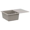 vidaXL Waschbecken 80% Quarz und 20% Harz 670 x 460 mm Grau