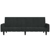 vidaXL Schlafsofa 2-Sitzer Schwarz Samt