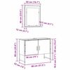 vidaXL Badezimmerm&ouml;bel-Set Wandmontiert 2 pcs Schwarz Holzwerkstoff