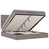 vidaXL Ottoman-Bett mit Matratzen & LEDs Taupe 200x200 cm Stoff