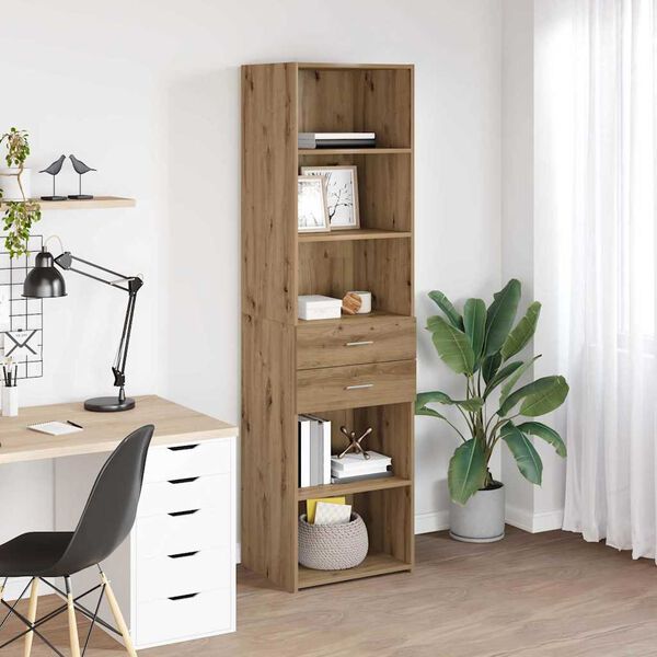 vidaXL Highboard Artisan-Eiche 50 x 42,5 x 185 cm Holzwerkstoff