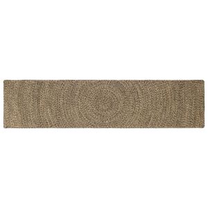vidaXL Bereichsteppich Natur und Schwarz 60 x 200 cm Jute