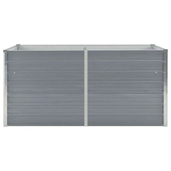 vidaXL Hochbeet 160 x 80 x 45 cm Verzinkter Stahl Grau