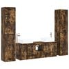 vidaXL Badezimmerm&ouml;bel-Set 5 stk. Ger&auml;ucherte Eiche 33 x 34,5 x 160 cm
