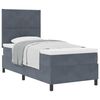 vidaXL Boxspringbett mit Matratze Dunkelgrau 90 x 190 cm Stoff