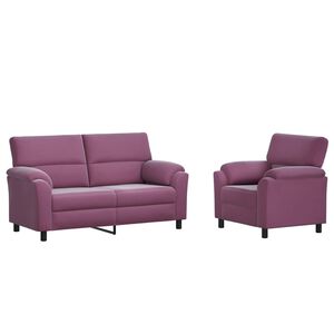 vidaXL Sofa-Set 2 pcs Lila Samt