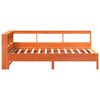 vidaXL Massivholzbett mit Regal ohne Matratze Wachsbraun 90x190 cm