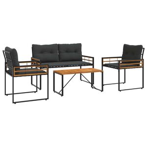 vidaXL Gartenm&ouml;bel Set 4 stk. Blassgrau