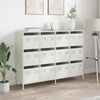 vidaXL Sideboard Weiß 135x39x103,5 cm Kaltgewalzter Stahl