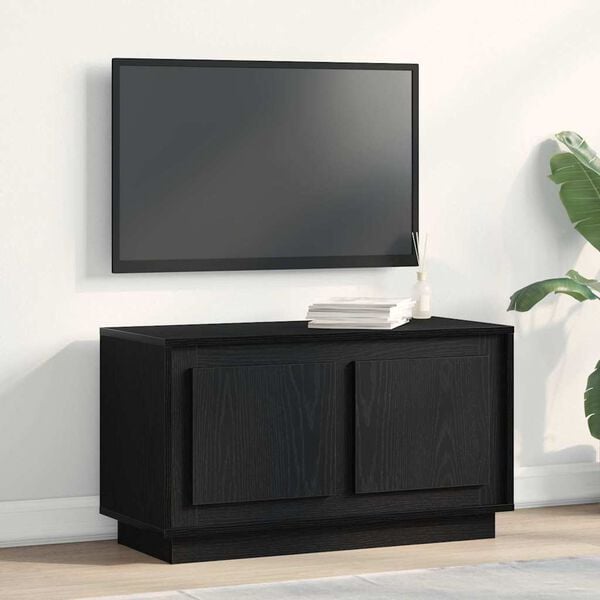 vidaXL TV-Schr&auml;nk Schwarz Eichen-Optik 80 x 35 x 45 cm Holzwerkstoff