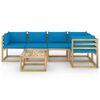 vidaXL 6-tlg. Garten-Lounge-Set mit Kissen Kiefernholz Impr&auml;gniert
