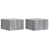 vidaXL Wandmontierter Nachttisch 2 pcs Graues Sonoma 33 x 34,5 x 20 cm