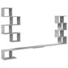 vidaXL Wandmontiertes TV-Regal Betongrau 200 x 15 x 94 cm