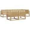 vidaXL Outdoor-Sofagarnitur mit Kissen 6 pcs Wei&szlig; und Beige Polyester